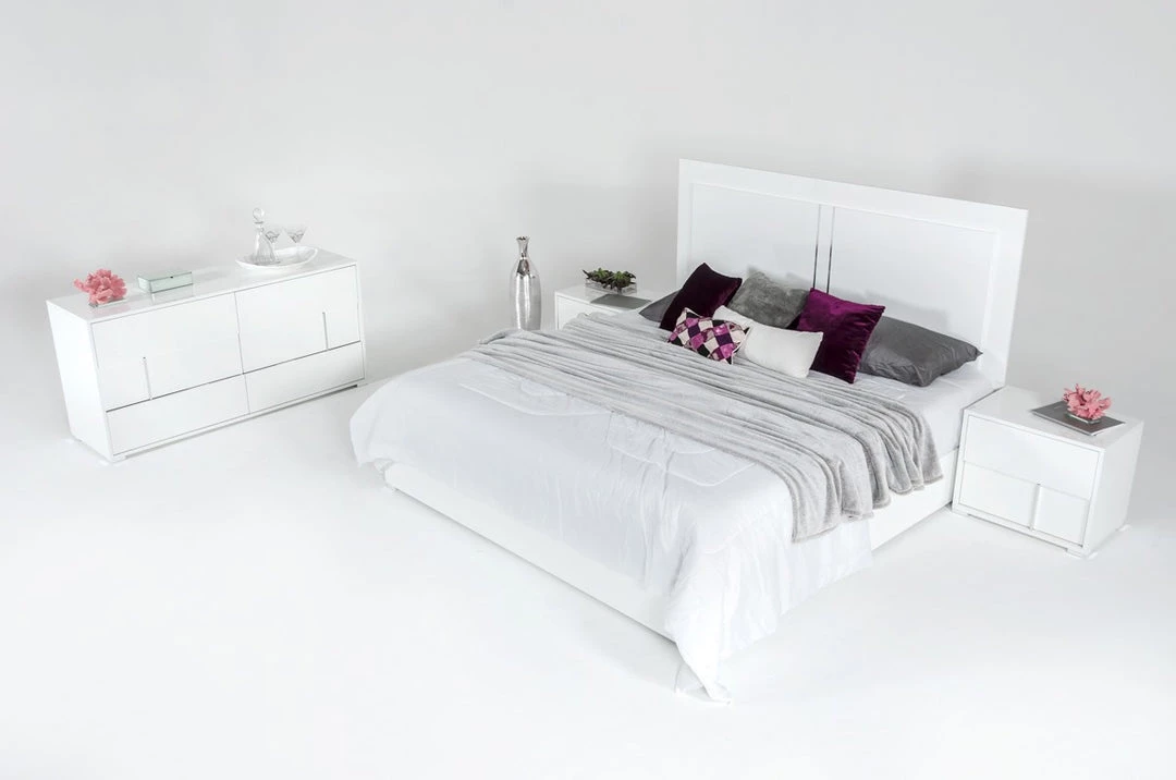VIG Beds & Headboards Modrest Nicla Italian Modern White Bedroom Set