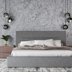 VIG Bedroom Nova Domus Juliana - Italian Modern Grey Upholstered Bed
