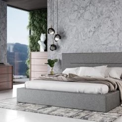 VIG Bedroom Nova Domus Juliana - Italian Modern Grey Upholstered Bed