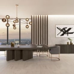 VIG Dining Room Nova Domus Unico - Modern Dark Eucalyptus Extendable Dining Table