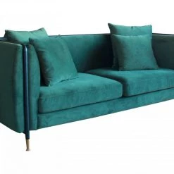VIG Divani Casa Oswego - Modern Dark Green Jade Sofa By Hollywood Glam