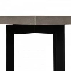 VIG Living Room Modrest Sharon Modern Concrete & Black Metal Coffee Table