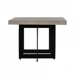VIG Modrest Sharon Modern Concrete & Black Metal Dining Table Dining Room