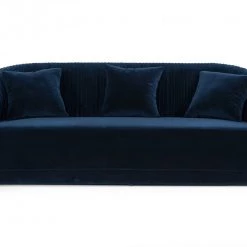VIG Divani Casa Palomar Modern Blue Velvet & Brass Sofa Set
