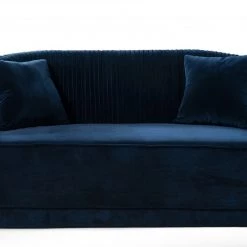 VIG Divani Casa Palomar Modern Blue Velvet & Brass Sofa Set