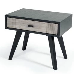 VIG Nova Domus Panther Contemporary Grey & Black Bedroom Set Beds & Headboards