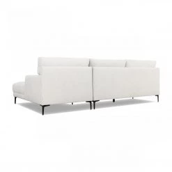 VIG Divani Casa Paraiso - Modern White Fabric Right Facing Sectional Sofa Living Room