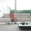 VIG Living Room Divani Casa Paraiso - Modern Grey Fabric Left Facing Sectional Sofa
