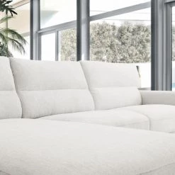 VIG Divani Casa Paraiso - Modern White Fabric Left Facing Sectional Sofa