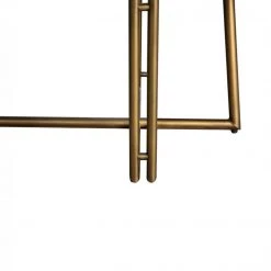 VIG Dining Room Modrest Patty - Mid-century Acacia & Brass Dining Table