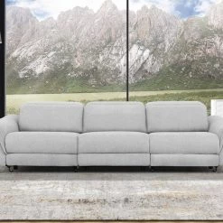 VIG Living Room Divani Casa Paul - Contemporary Grey Fabric Sofa W/ Electric Recliners