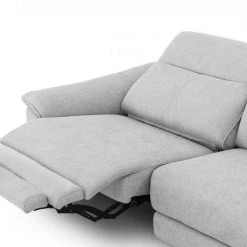 VIG Living Room Divani Casa Paul - Contemporary Grey Fabric Loveseat W/ Electric Recliners