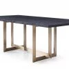 VIG Modrest Pike - Modern Black Ash & Brass Dining Table Dining Room