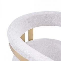 VIG Modrest Pontiac - Modern Beige Wool Velvet & Gold Dining Chair Dining Room