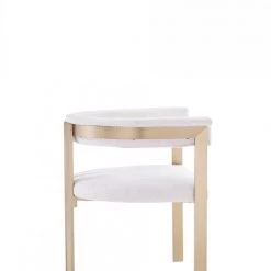 VIG Modrest Pontiac - Modern Beige Wool Velvet & Gold Dining Chair Dining Room