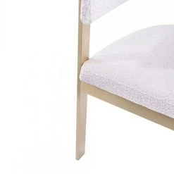 VIG Modrest Pontiac - Modern Beige Wool Velvet & Gold Dining Chair Dining Room