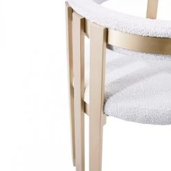 VIG Modrest Pontiac - Modern Beige Wool Velvet & Gold Dining Chair Dining Room