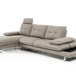VIG Divani Casa Porter - Modern Grey Fabric Left Facing Sectional Sofa