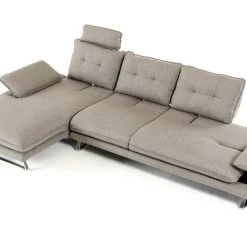 VIG Divani Casa Porter - Modern Grey Fabric Left Facing Sectional Sofa
