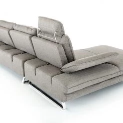 VIG Divani Casa Porter - Modern Grey Fabric Left Facing Sectional Sofa