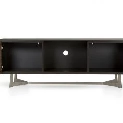 VIG Side & Console Table Modrest Wharton Modern Dark Aged Oak TV Stand
