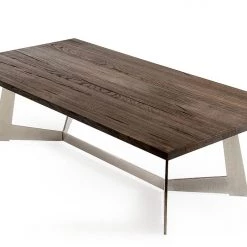VIG Living Room Modrest Wharton Modern Dark Aged Oak Coffee Table