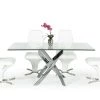 VIG Dining Room Modrest Pyrite Modern Rectangular Glass Dining Table