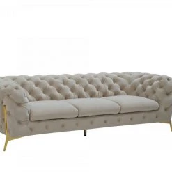 VIG Divani Casa Quincey - Transitional Blue Velvet Sofa