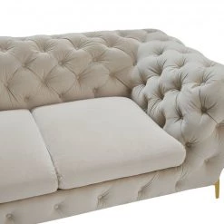 VIG Divani Casa Quincey - Transitional Blue Velvet Sofa