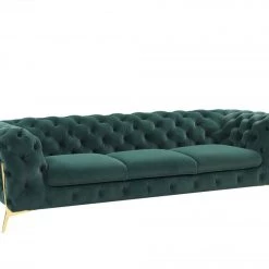 VIG Divani Casa Quincey - Transitional Blue Velvet Sofa