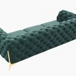 VIG Divani Casa Quincey - Transitional Blue Velvet Sofa