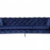 VIG Divani Casa Quincey - Transitional Blue Velvet Sofa