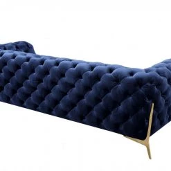 VIG Divani Casa Quincey - Transitional Blue Velvet Sofa