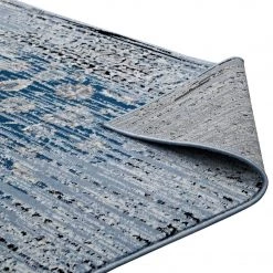 Modway Chiara Moroccan Distressed Lattice Rug Blue Home Decor