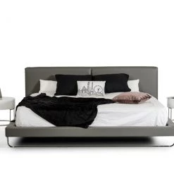 VIG Beds & Headboards Modrest Ramona Modern Grey Leatherette Bed