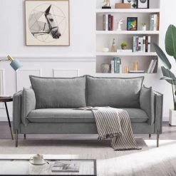 VIG Living Room Divani Casa Randolf - Modern Grey Loveseat