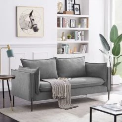 VIG Living Room Divani Casa Randolf - Modern Grey Loveseat