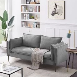 VIG Divani Casa Randolf - Modern Grey Fabric Sofa By Hollywood Glam Living Room