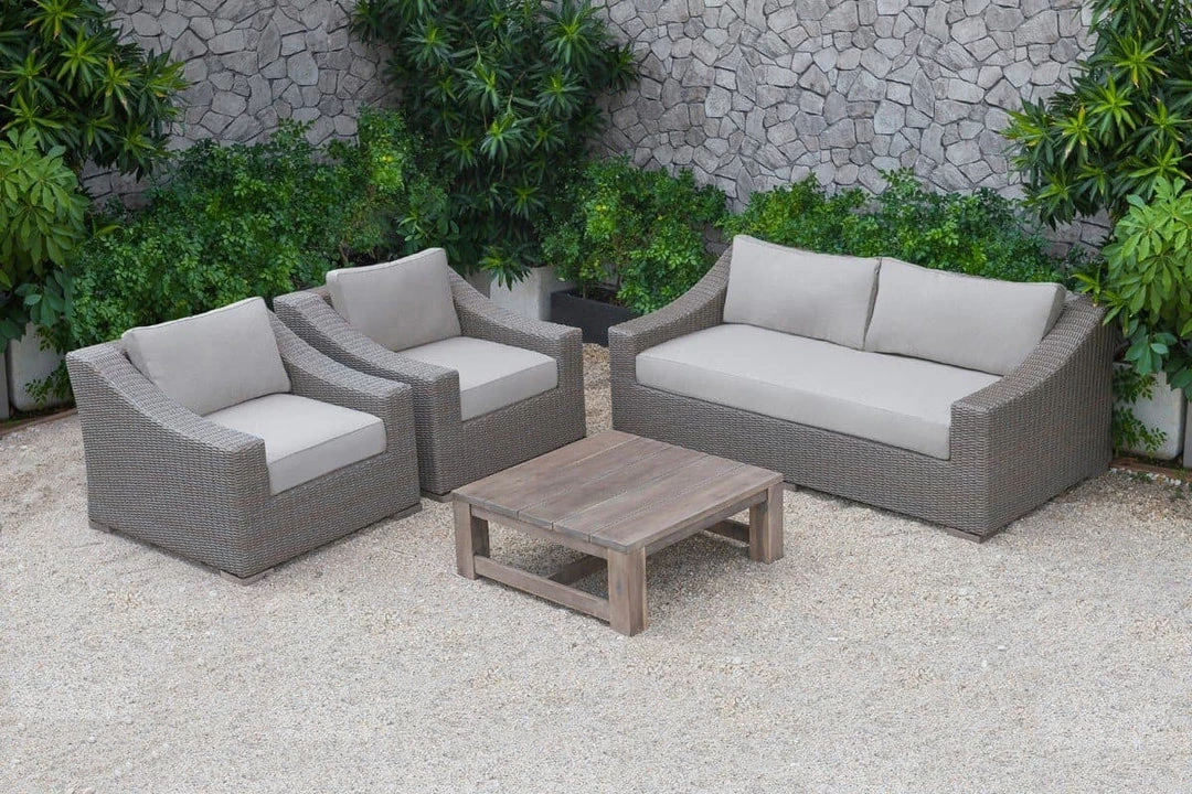 VIG Renava Palisades Outdoor Beige Wicker Sofa Set