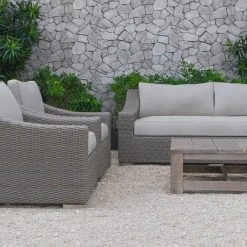 VIG Renava Palisades Outdoor Beige Wicker Sofa Set