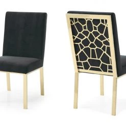 VIG Dining Room Modrest Reba Modern Velvet & Gold Dining Chair (Set Of 2)