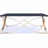 VIG Modrest Reklaw Modern Smoked Glass & Rosegold Coffee Table Living Room