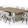 VIG Modrest Renzo Modern Oak & Concrete Dining Table Dining Room