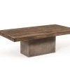 VIG Modrest Renzo Modern Oak & Concrete Coffee Table