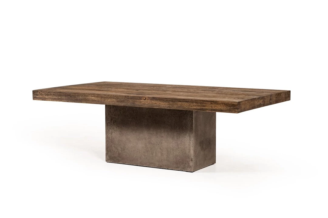VIG Modrest Renzo Modern Oak & Concrete Coffee Table