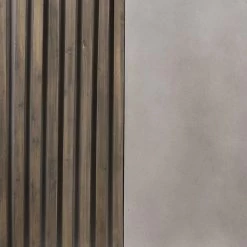 VIG Modrest Delaware Modern Concrete & Acacia Square Coffee Table