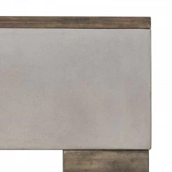 VIG Modrest Delaware Modern Concrete & Acacia Square Coffee Table