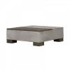 VIG Modrest Delaware Modern Concrete & Acacia Square Coffee Table