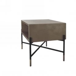 VIG Modrest Walker Modern Concrete & Metal Coffee Table