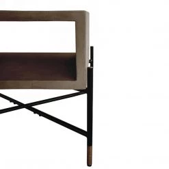 VIG Modrest Walker Modern Concrete & Metal Coffee Table